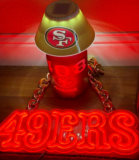 "Sport fans neon necklace from San francisco 49ers"