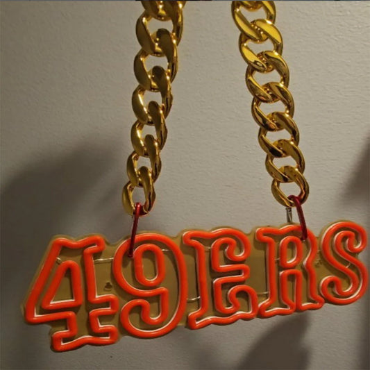 "Sport fans neon necklace from San francisco 49ers"