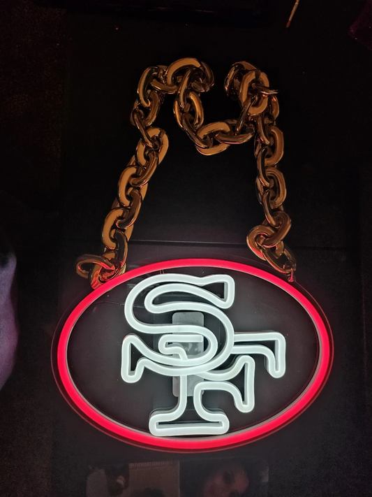 "Sport fans neon necklace from San francisco 49ers"