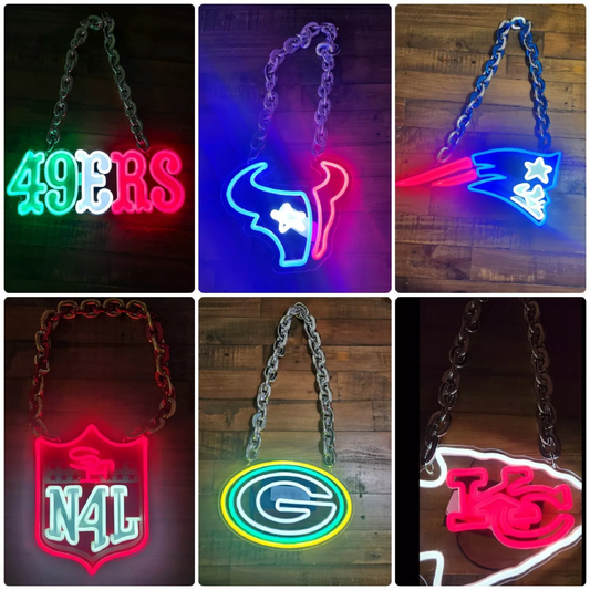 "Sport fans neon necklace from San francisco 49ers"