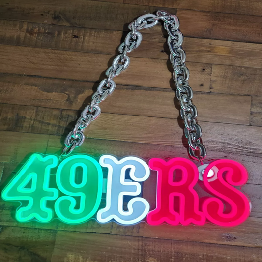 "Sport fans neon necklace from San francisco 49ers"
