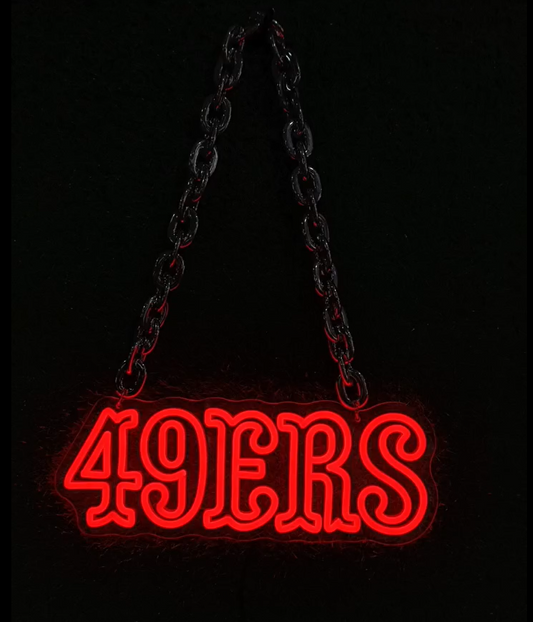 "Sport fans neon necklace from San francisco 49ers"