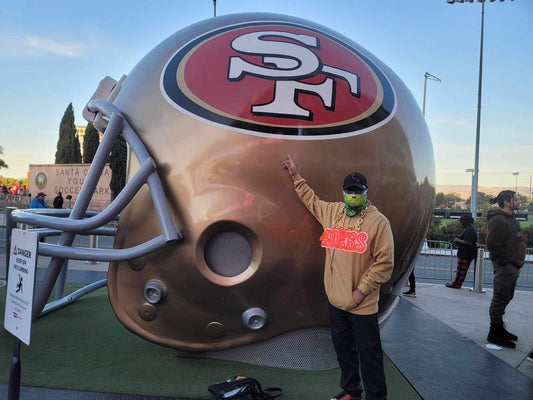 "Sport fans neon necklace from San francisco 49ers"