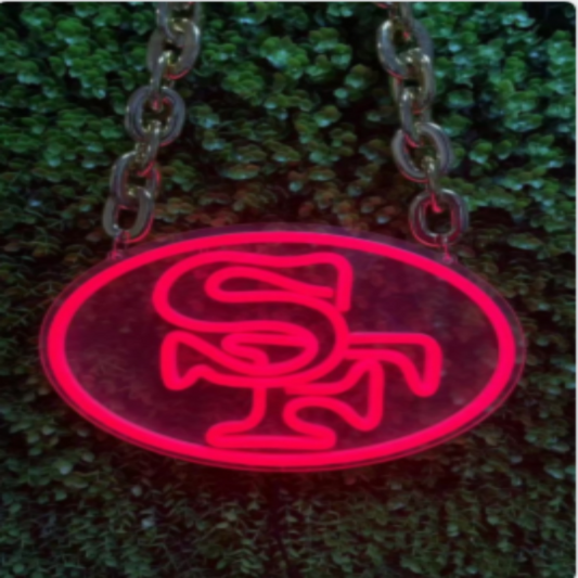 "Sport fans neon necklace from San francisco 49ers"