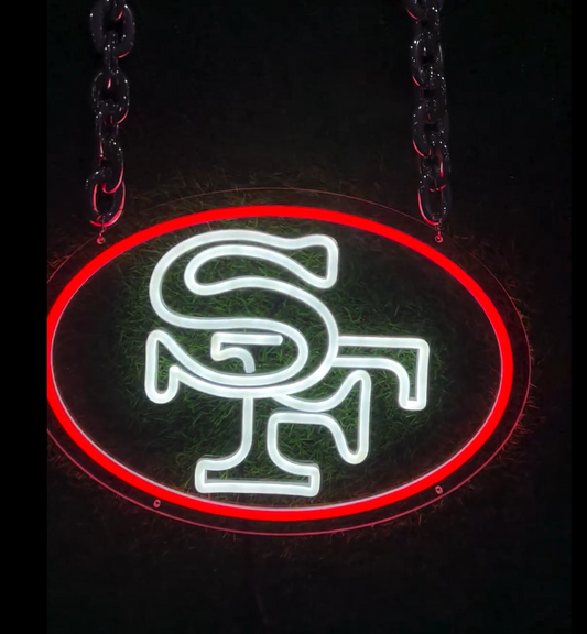 "Sport fans neon necklace from San francisco 49ers"