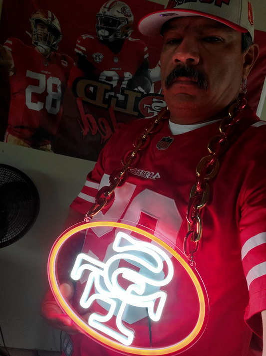 "Sport fans neon necklace from San francisco 49ers"