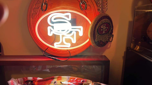 "Sport fans neon necklace from San francisco 49ers"
