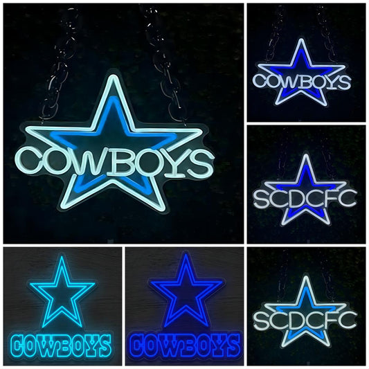 "Sport fans neon necklace from Dallas cowboys"