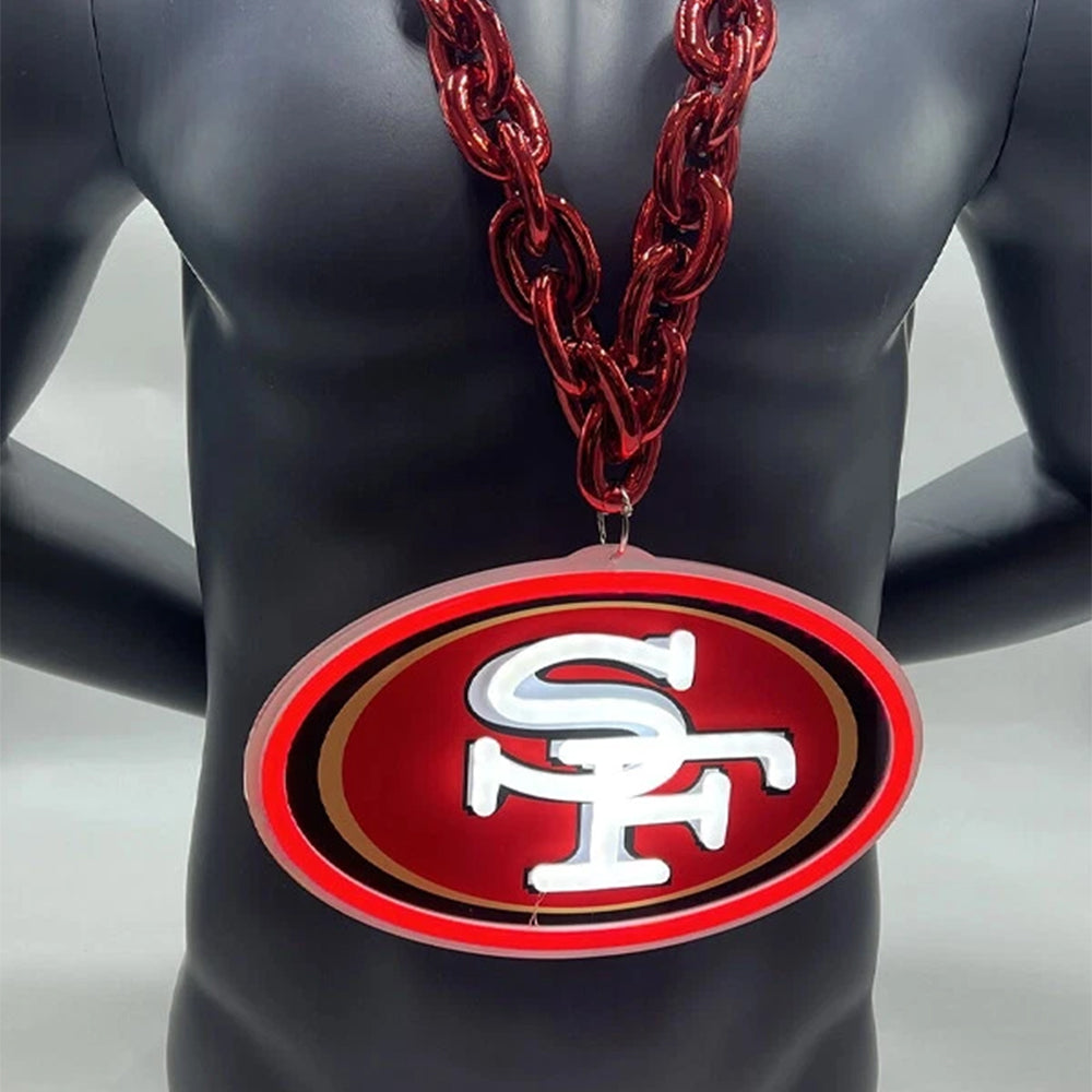 Most popular American football 49ers Big logo chains Led light up sign sporting event symbol sign for your soul LEO NEON SIGN