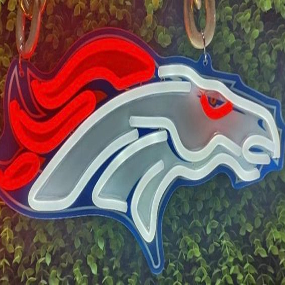 American football Denver Broncos Neon Light Up Big Logo Chain for your team spirit