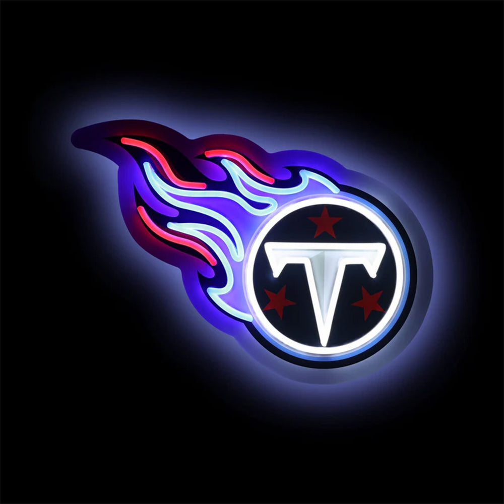 American football Tennessee Titans Neon Light Up Big Logo Chain for your team spirit