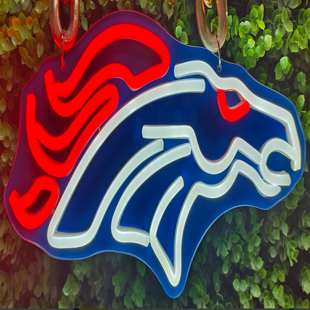 American football Denver Broncos Neon Light Up Big Logo Chain for your team spirit