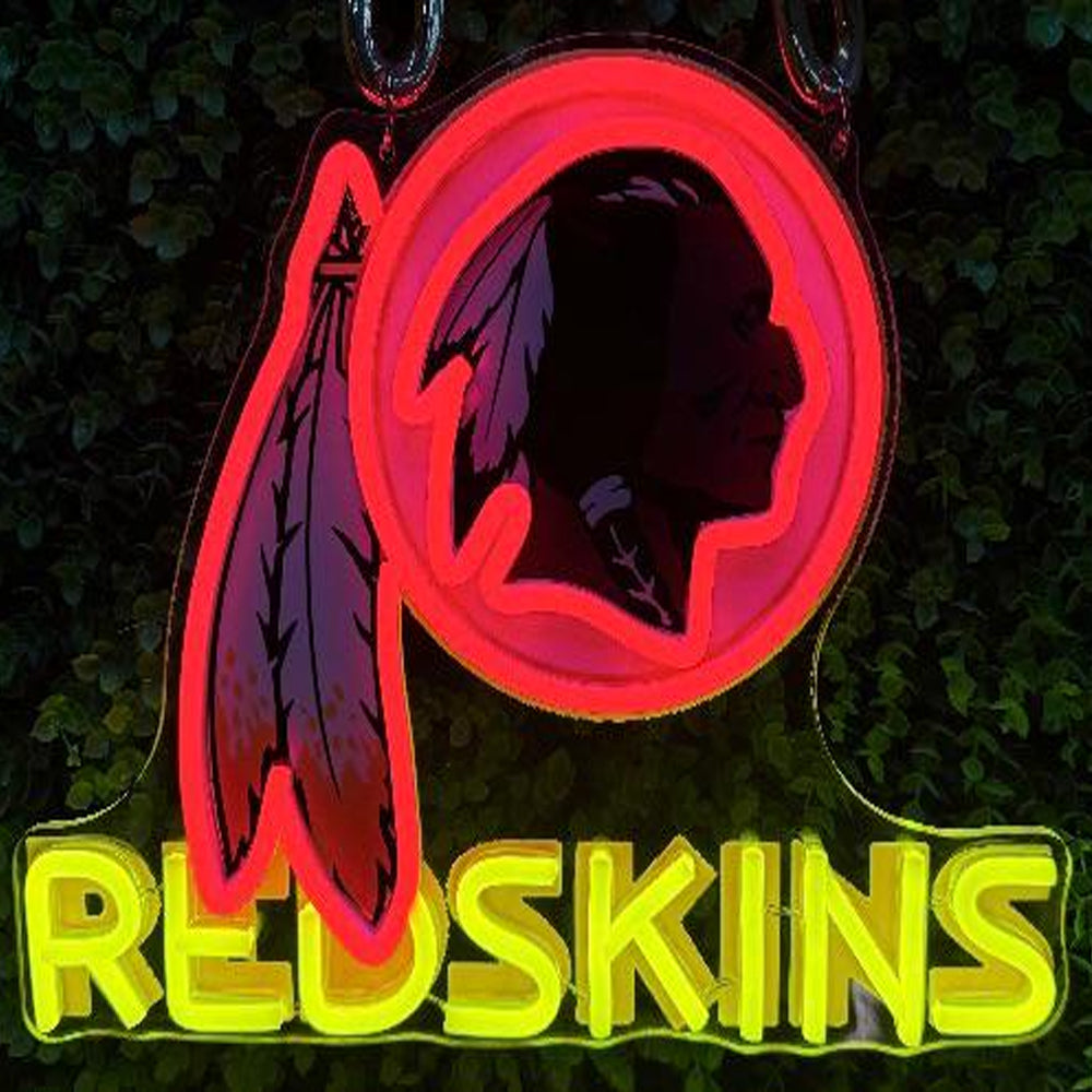 American football Washington Commanders Neon Light Up Big Logo Chain for your team spirit LEO NEON SIGN