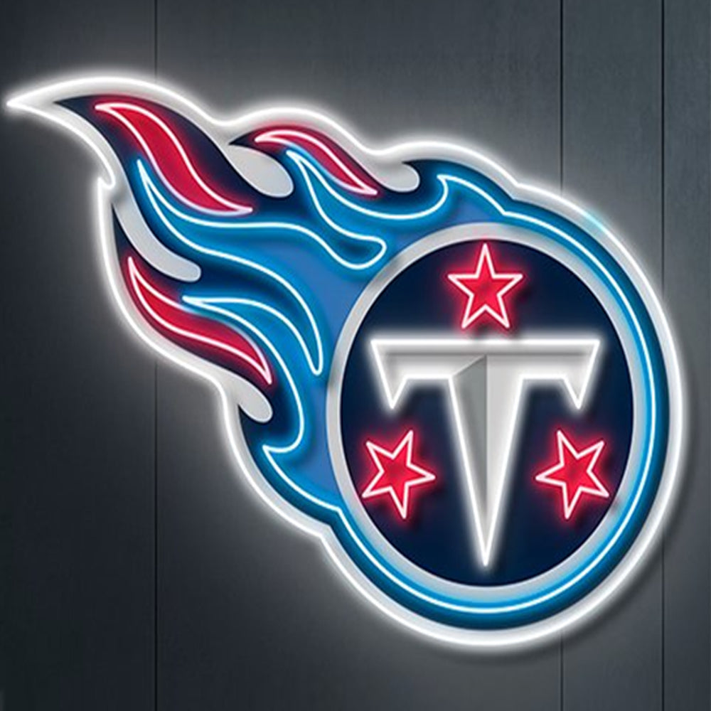 American football Tennessee Titans Neon Light Up Big Logo Chain for your team spirit