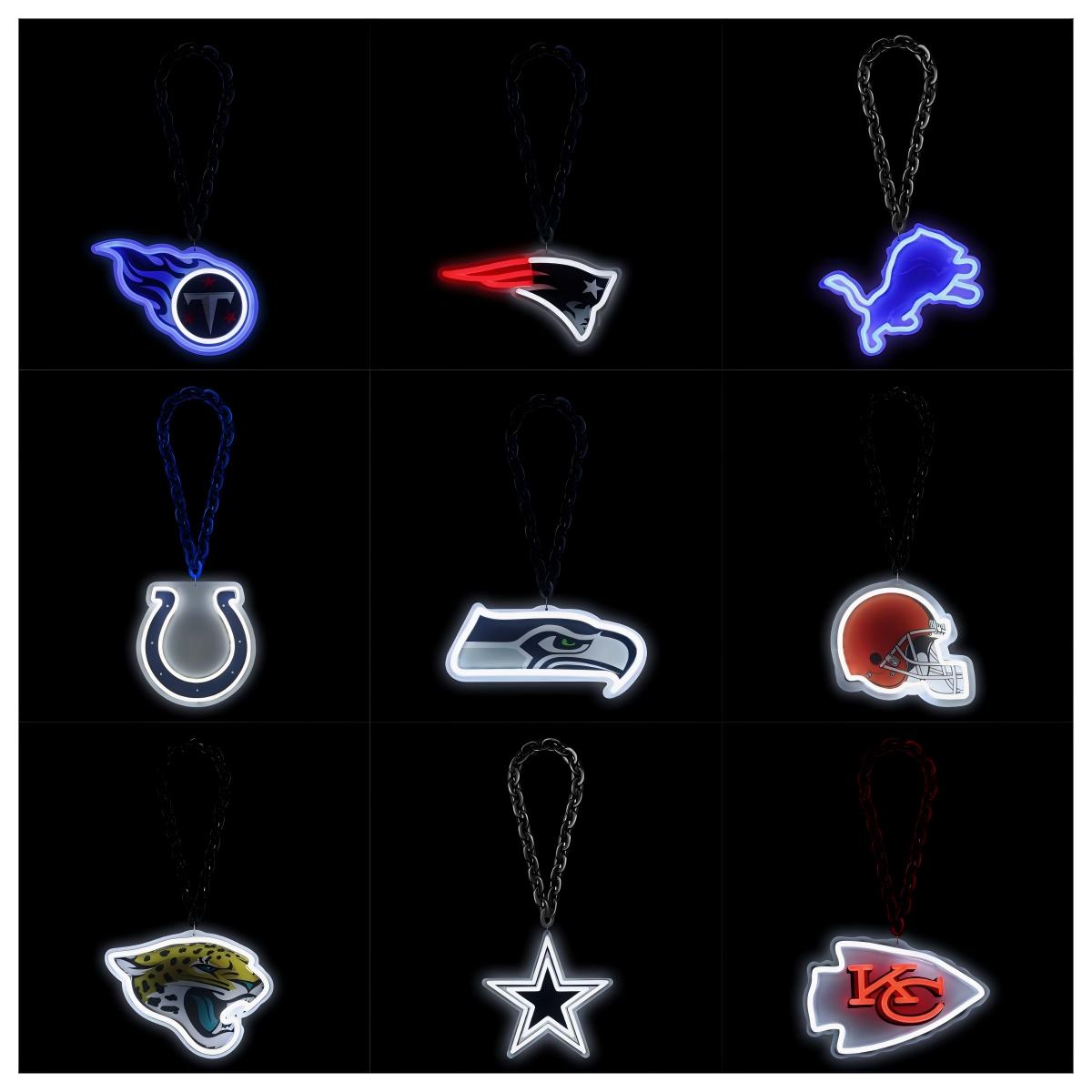 American football team led UV printed Neon lighting up big logo chains for showing off your soul necklace included LEO NEON SIGN