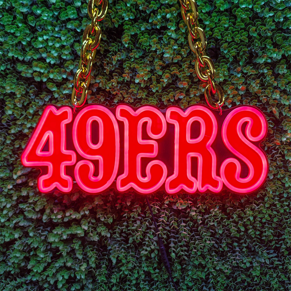 American football San francisco 49ers led neon sign chain football team big logo chains for your spirit