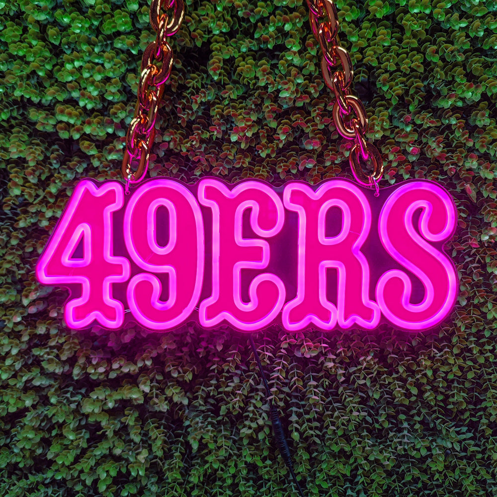 American football San francisco 49ers led neon sign chain football team big logo chains for your spirit