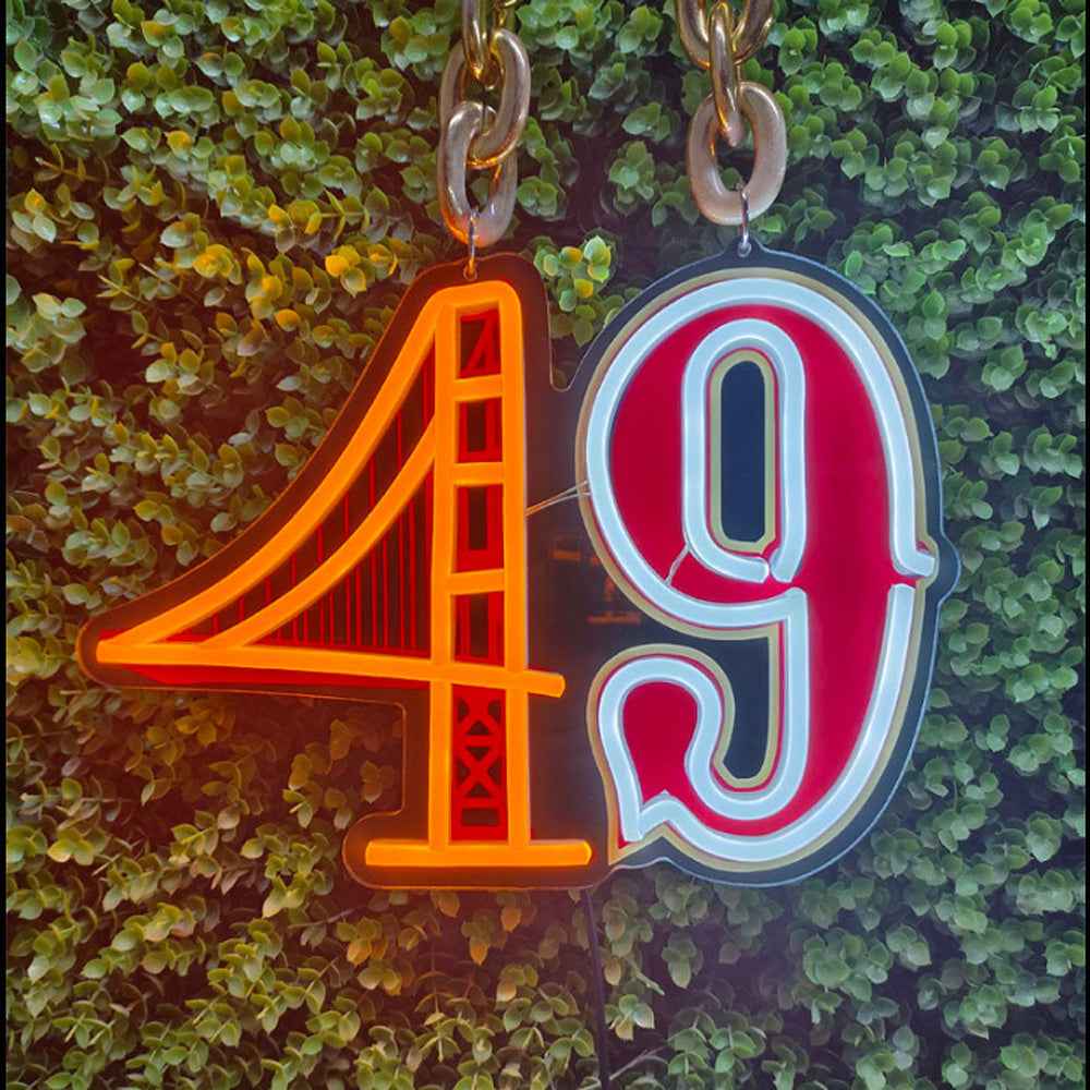 49ers niners for life show your love to American football LEO NEON SIGN