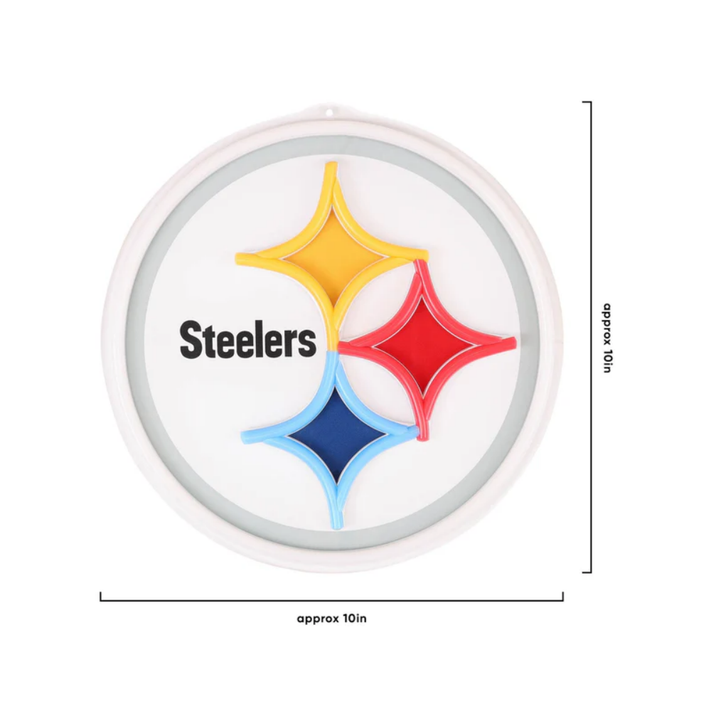 American football UV printed Pittsburgh Steelers Neon Light Up Big Logo Chain LEO NEON SIGN