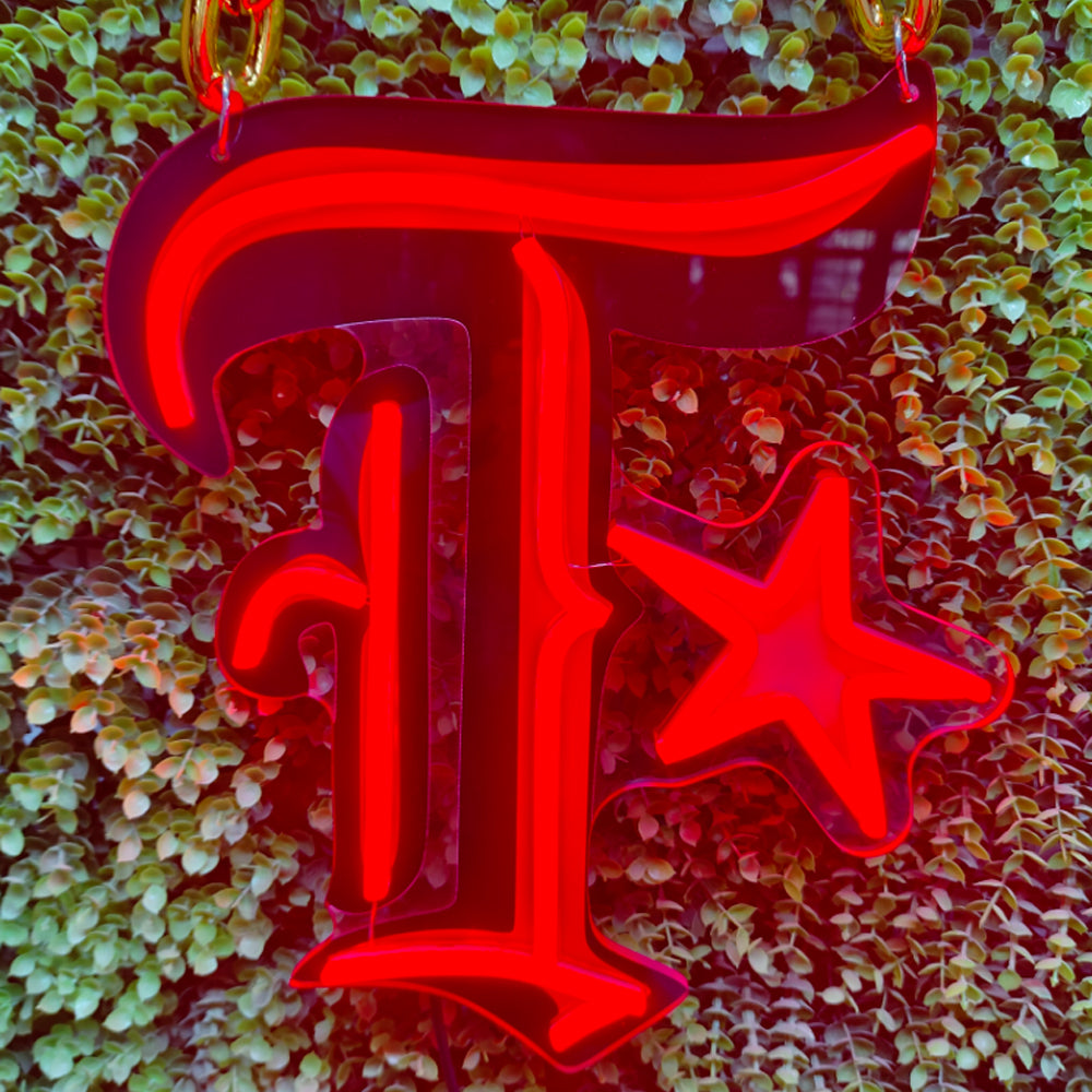 Houston Texans Big team logo chains sign LEO NEON SIGN