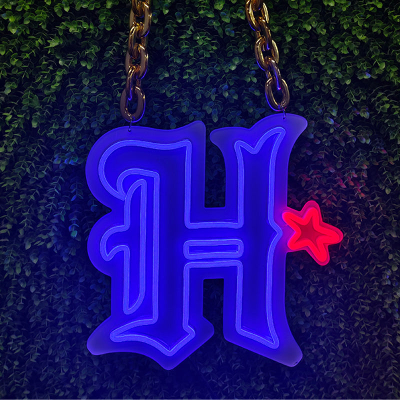 Houston Texans American football fans Chain for sporting event LEO NEON SIGN