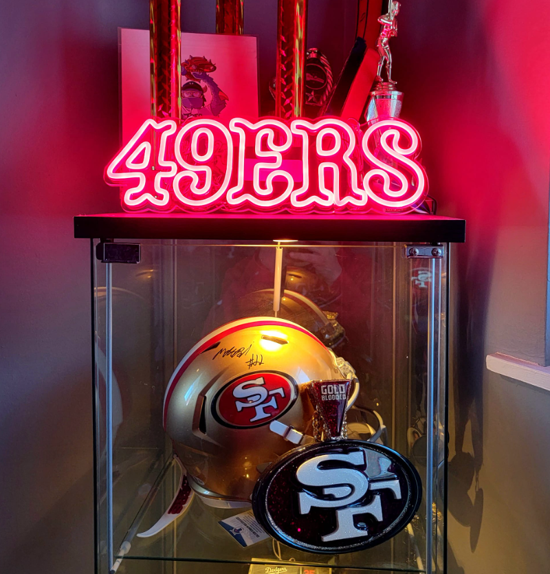 Fast dispatch Niners for life for your team soul spirit American football fans loyal statement LEO NEON SIGN