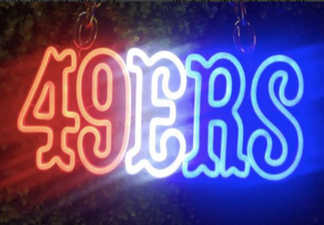 Fast dispatch Niners for life for your team soul spirit American football fans loyal statement LEO NEON SIGN