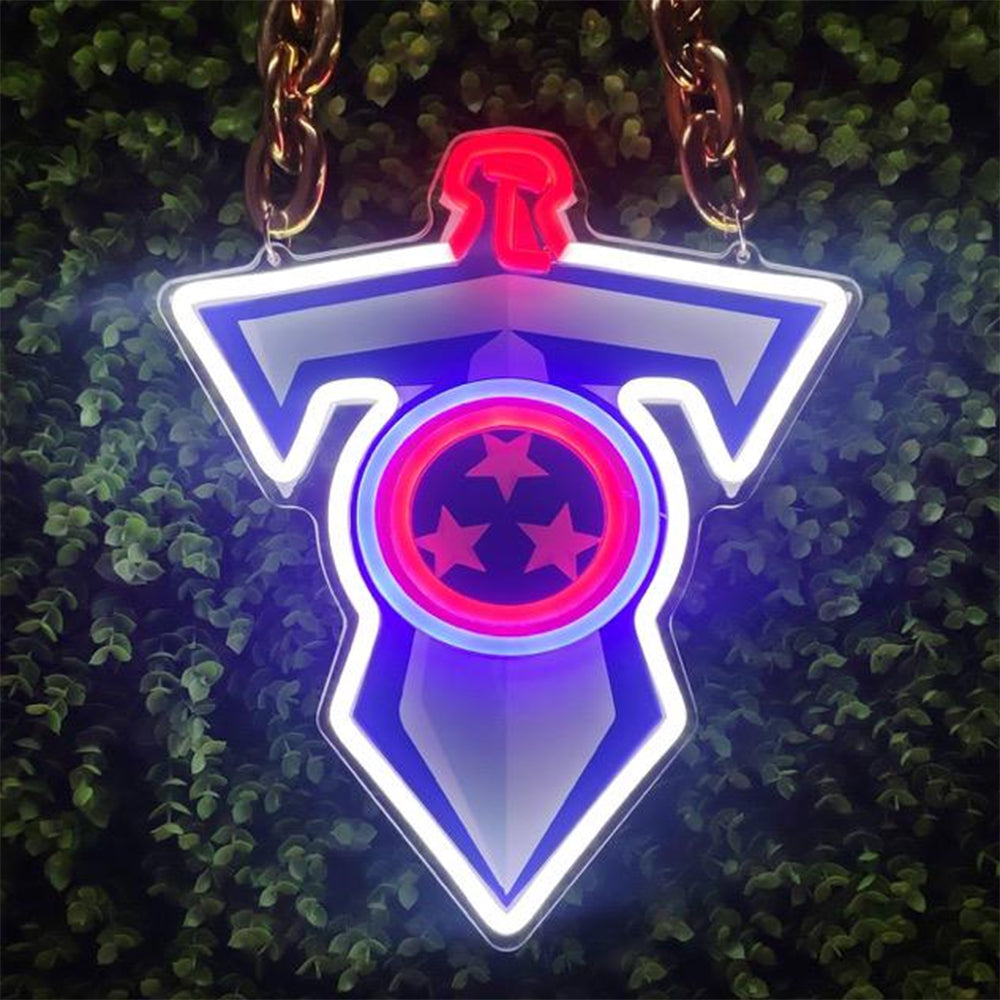 Tennessee Titans fans Football specific chains for sporting event LEO NEON SIGN