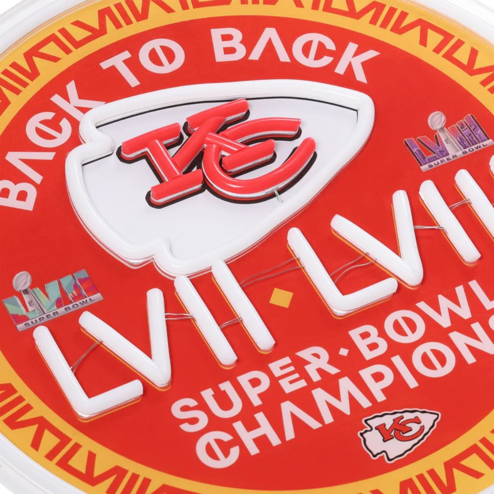 New Types American football UV printed Kansas Chief Led Neon lighting up sign team logo chain LEO NEON SIGN