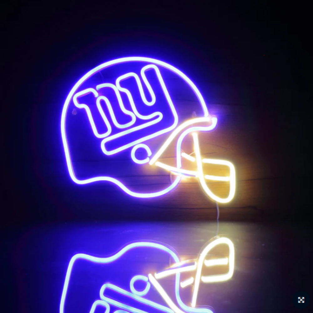 American football helmet neon sign Super fans symbol Led logo light with chain necklace LEO NEON SIGN