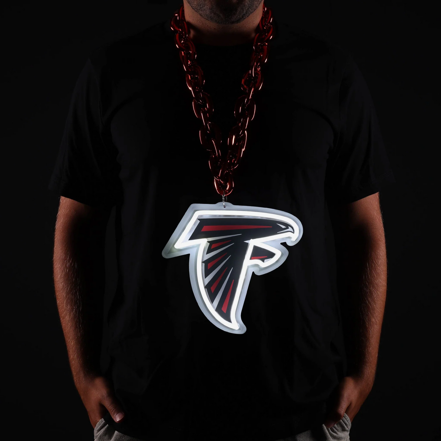 American football UV printed Atlanta Falcons Neon Light Up Big Logo Chain LEO NEON SIGN