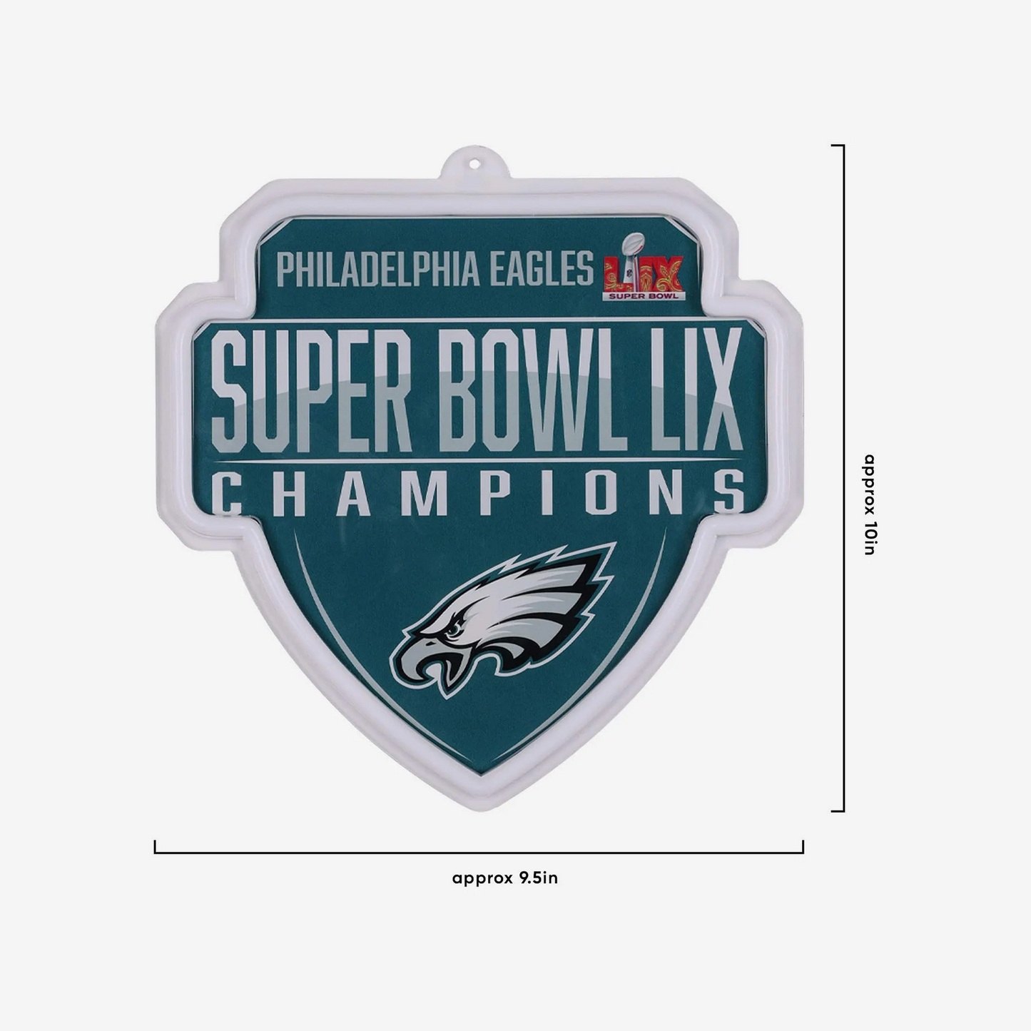 American football UV printed Philadelphia Eagles Super Bowl LIX Champions Neon Light Up Big Logo Chain LEO NEON SIGN