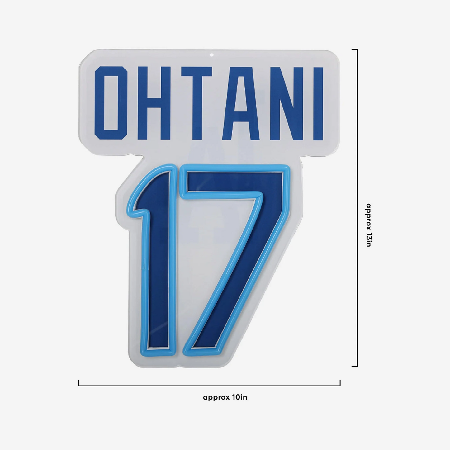 American baseball UV printed Shohei Ohtani Los Angeles Dodgers Neon Light Up Big Logo Player Chain LEO NEON SIGN