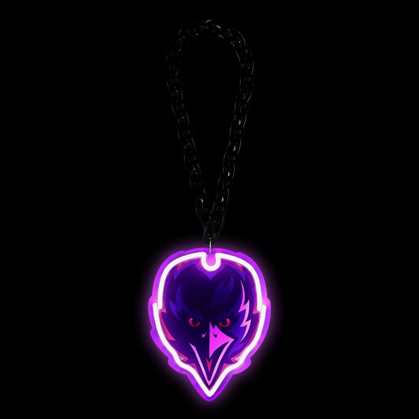 American football UV printed Baltimore Ravens Neon Light Up Big Logo Chain LEO NEON SIGN