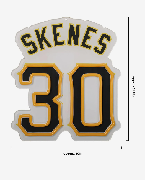 American baseball UV printed Paul Skenes Pittsburgh Pirates Neon Light Up Big Logo Player Chain