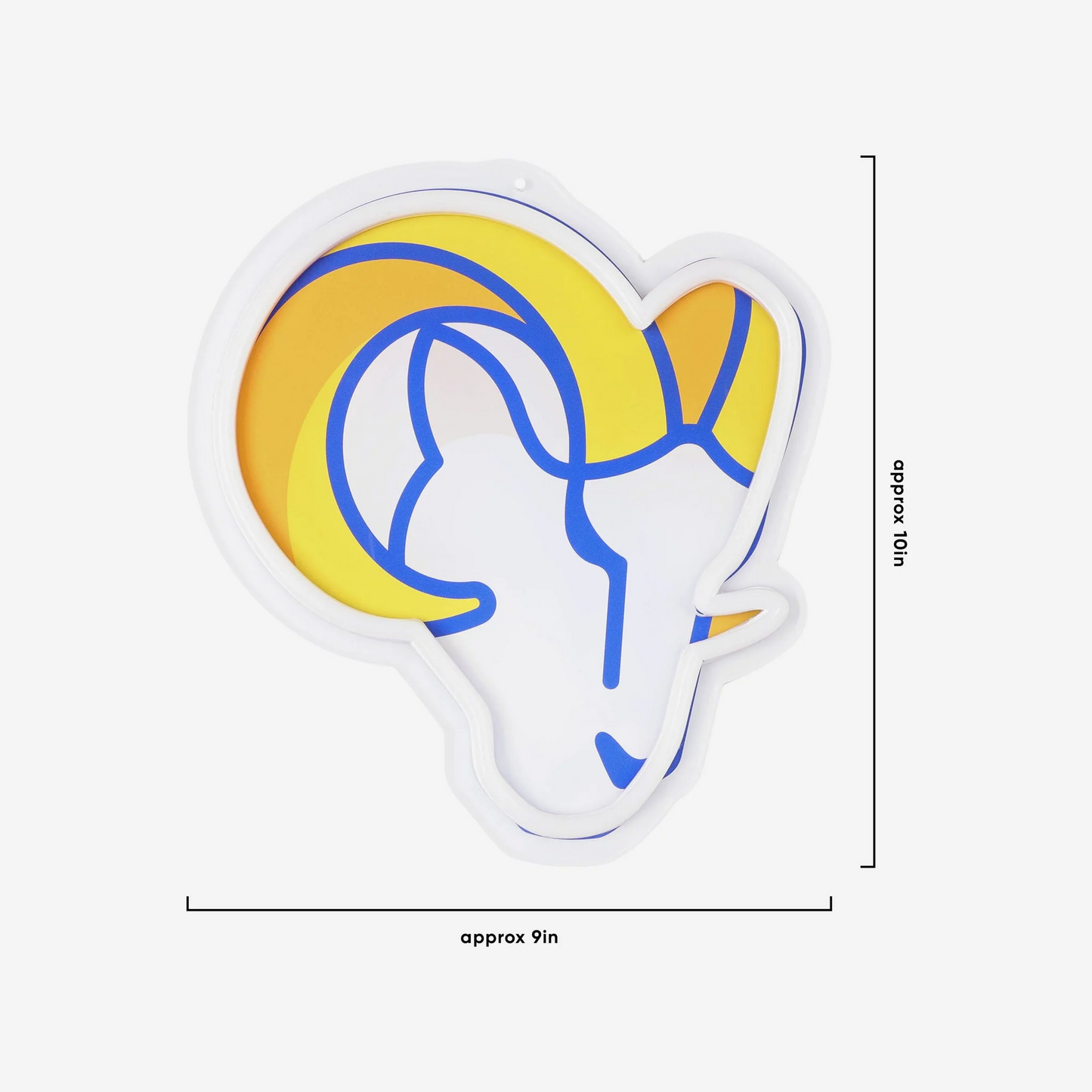 American football UV printed Los Angeles Rams Neon Light Up Big Logo Chain LEO NEON SIGN