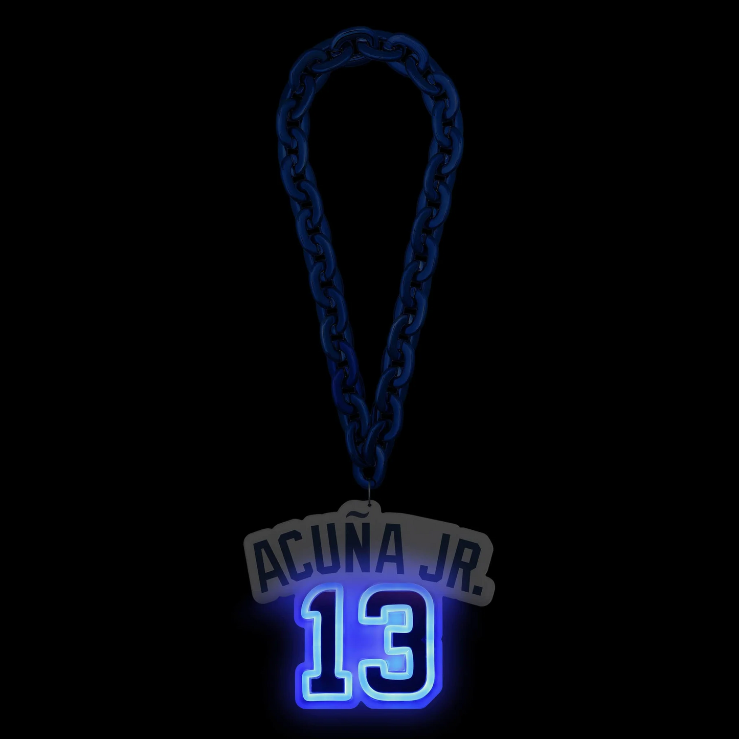 American baseball UV printed Ronald Acuna Jr Atlanta Braves Neon Light Up Big Logo Player Chain