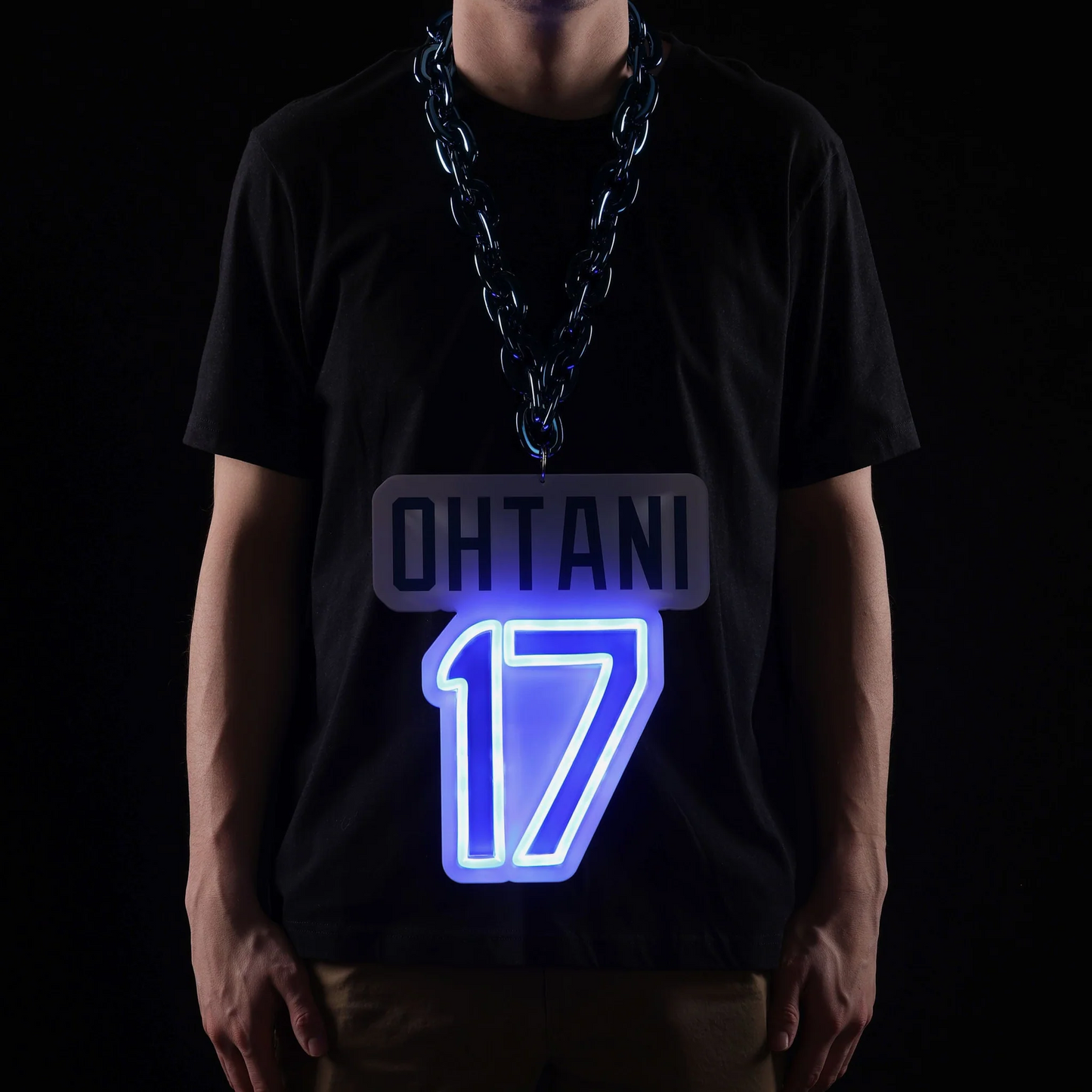 American baseball UV printed Shohei Ohtani Los Angeles Dodgers Neon Light Up Big Logo Player Chain LEO NEON SIGN