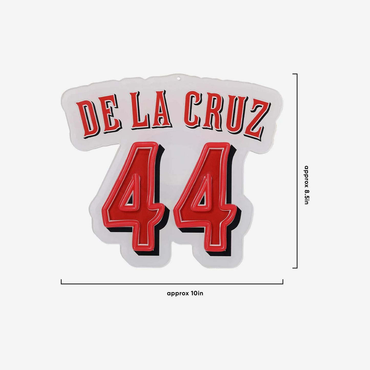 American baseball UV printed Elly De La Cruz Cincinnati Reds Neon Light Up Big Logo Player Chain