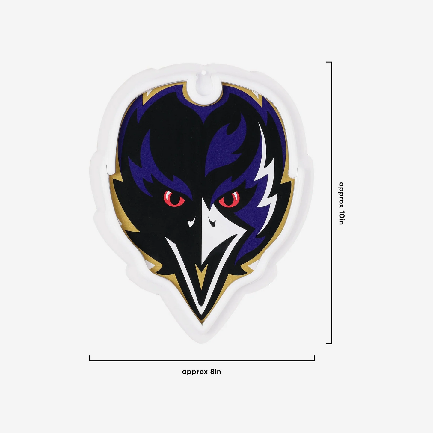 American football UV printed Baltimore Ravens Neon Light Up Big Logo Chain LEO NEON SIGN