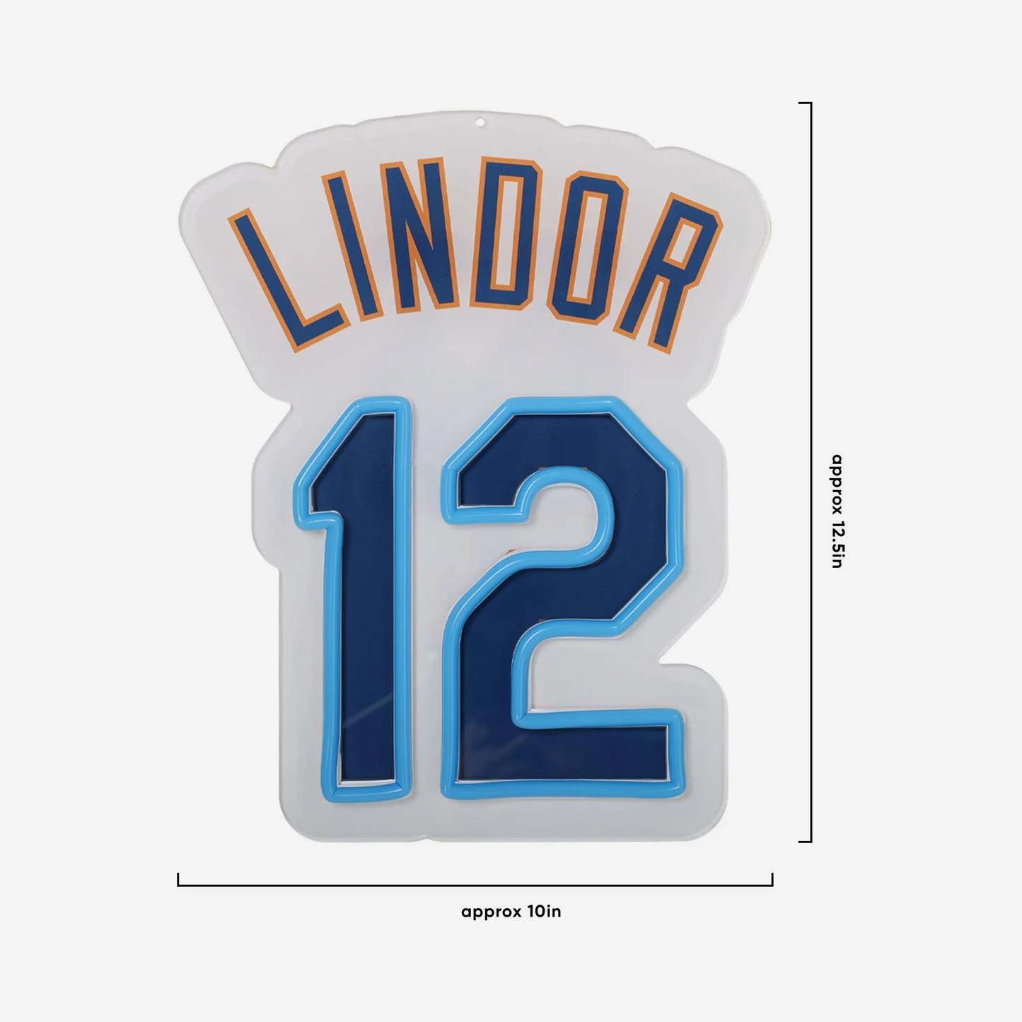 American baseball UV printed Francisco Lindor New York Mets Neon Light Up Big Logo Player Chain