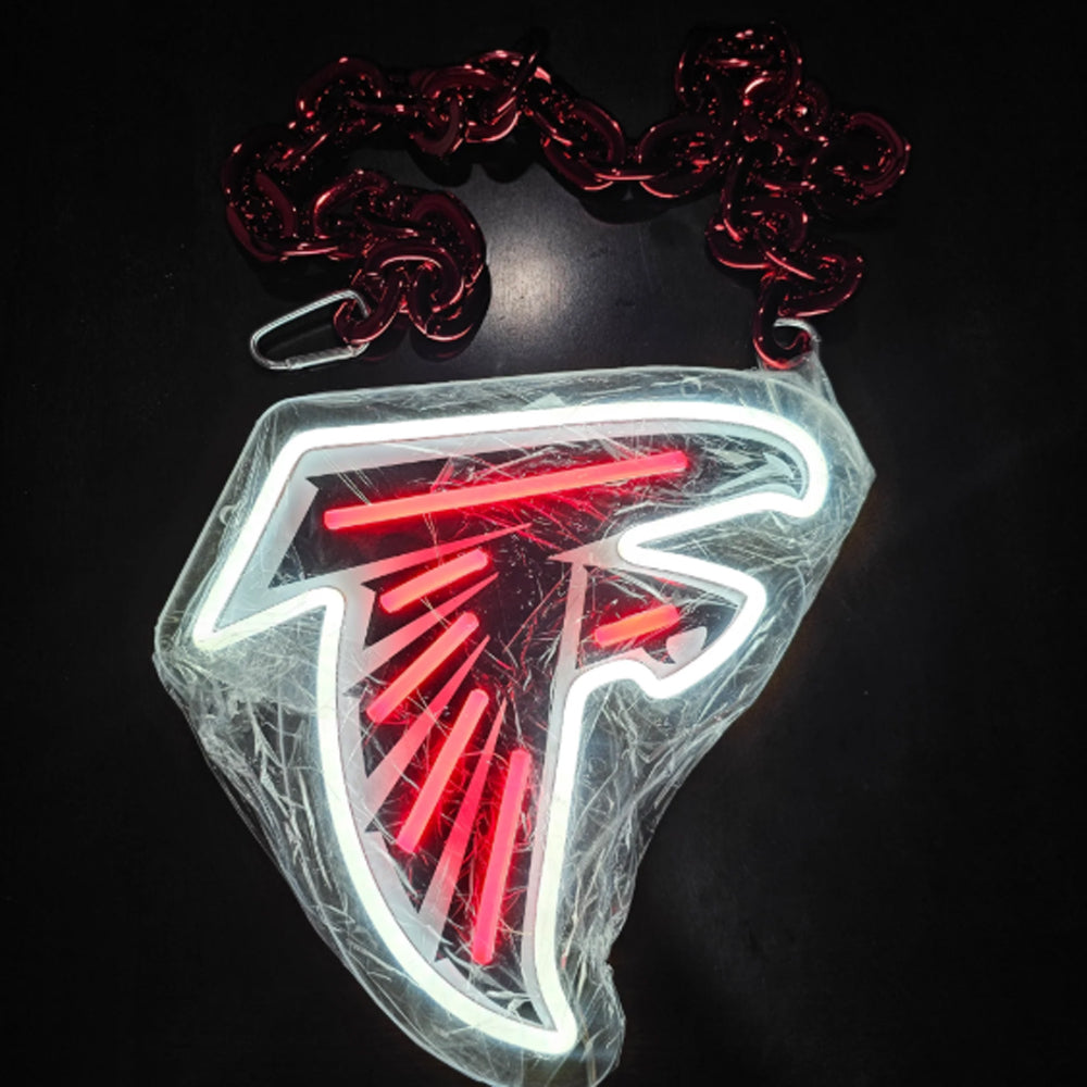 American football New type fans chains led big logo necklace lighting up sign for your team