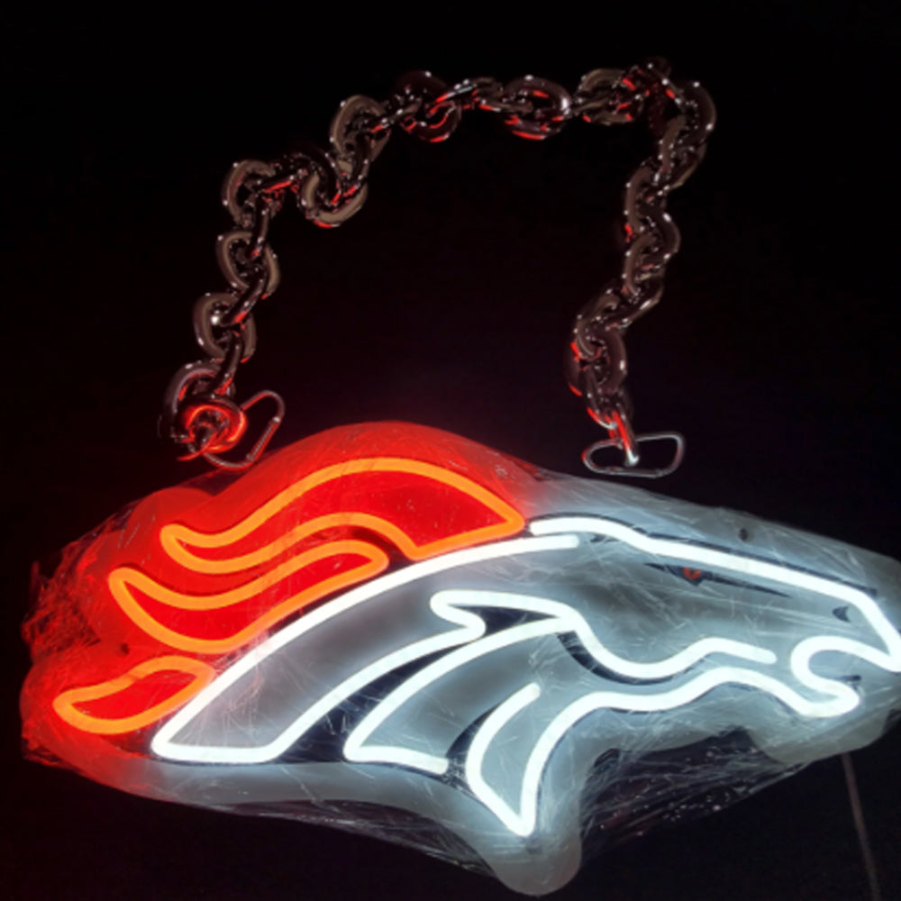 American football New type fans chains led big logo necklace lighting up sign for your team