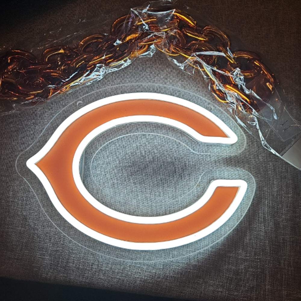 American football New type fans chains led big logo necklace lighting up sign for your team