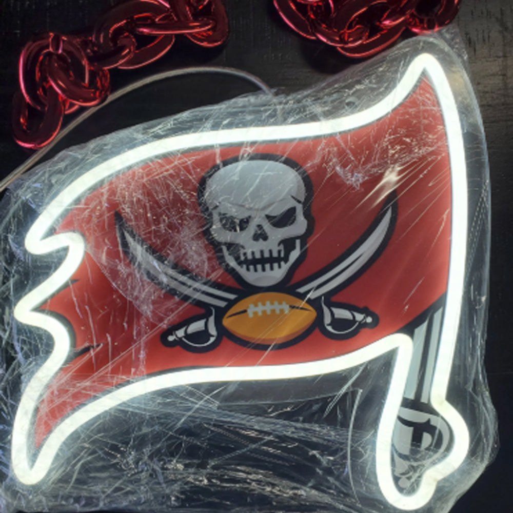 American football New type fans chains led big logo necklace lighting up sign for your team