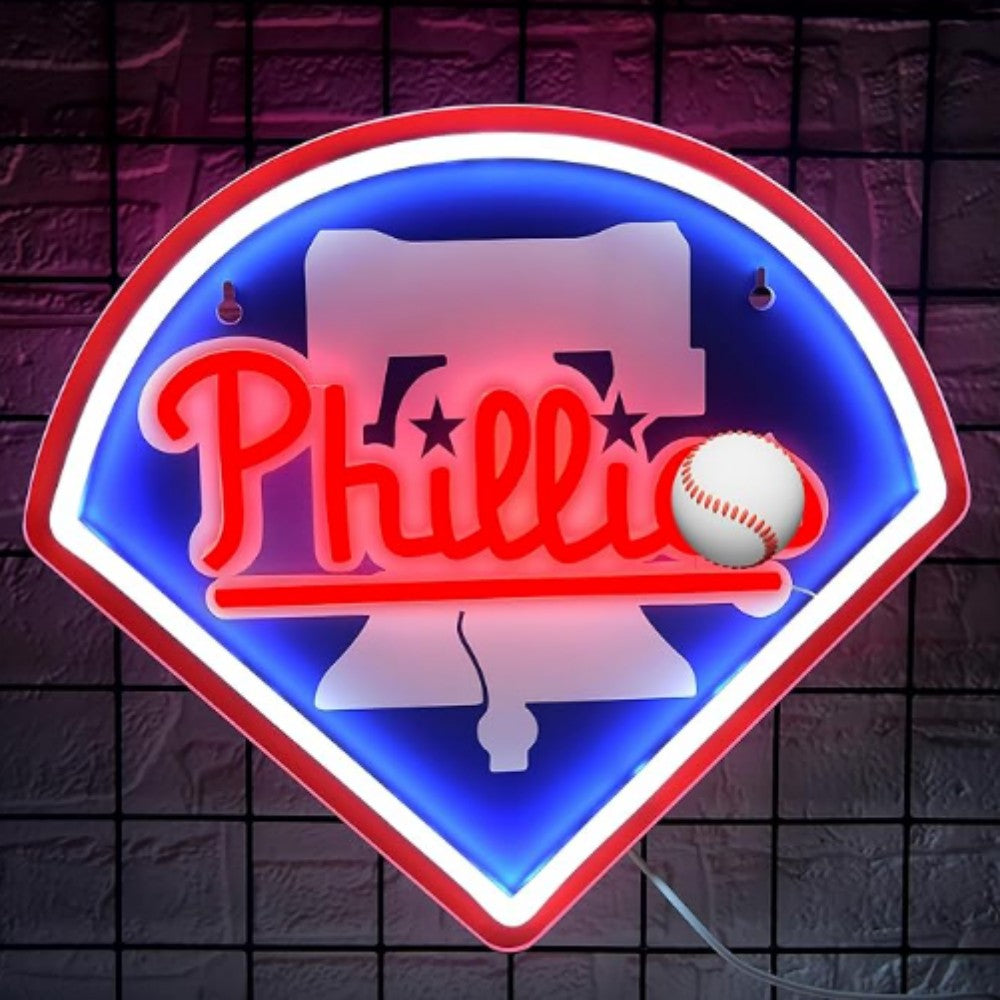 American Exclusive Baseball fan big logo chain led lighting up sign for match