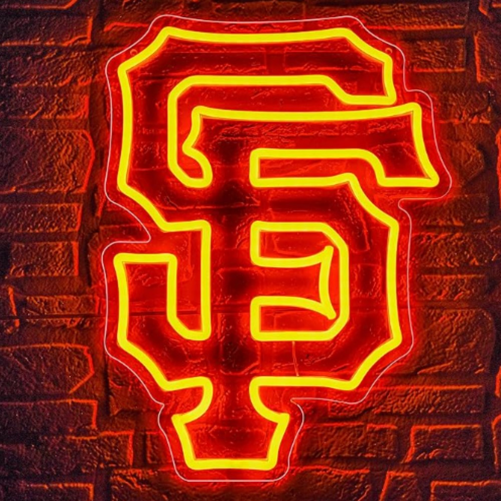 American Exclusive Baseball fan big logo chain led lighting up sign for match