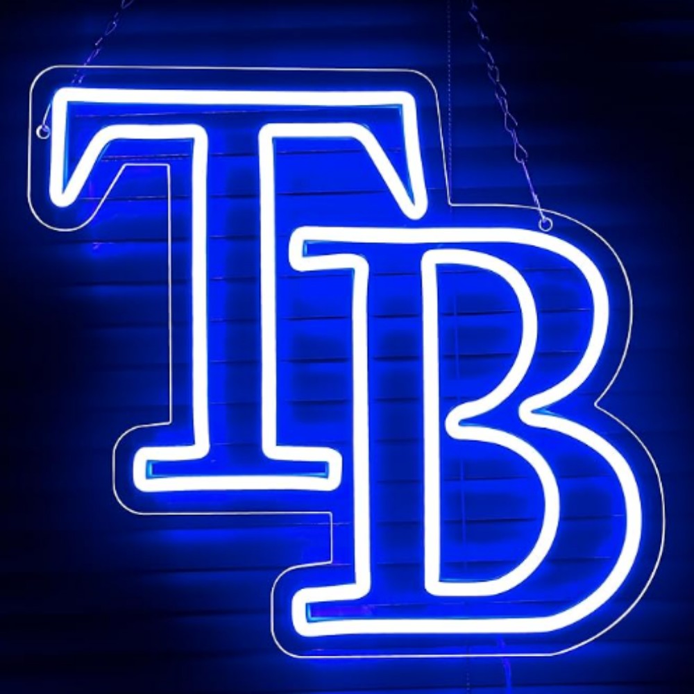 American Exclusive Baseball fan big logo chain led lighting up sign for match