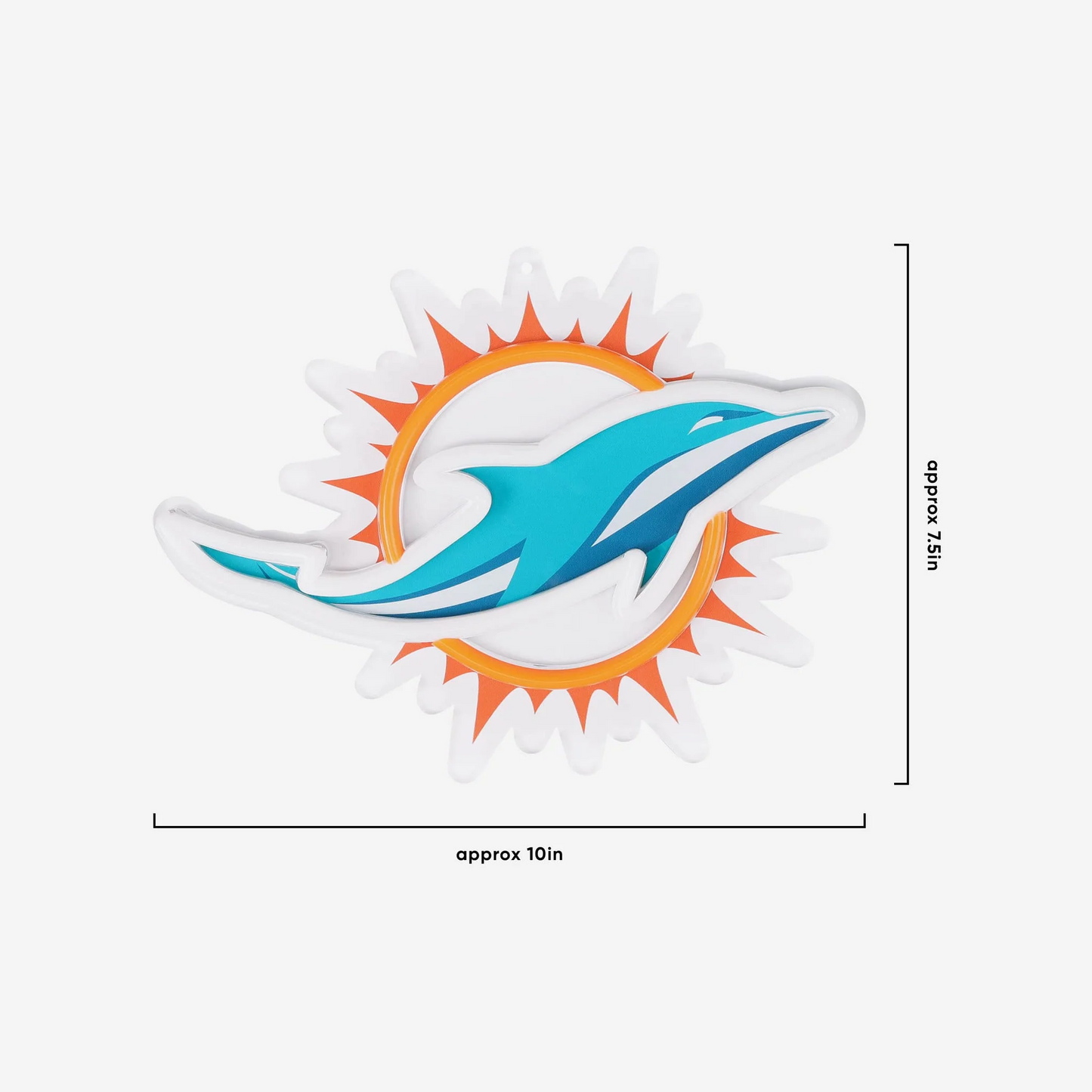 American football UV printed Miami Dolphins Neon Light Up Big Logo Chain LEO NEON SIGN