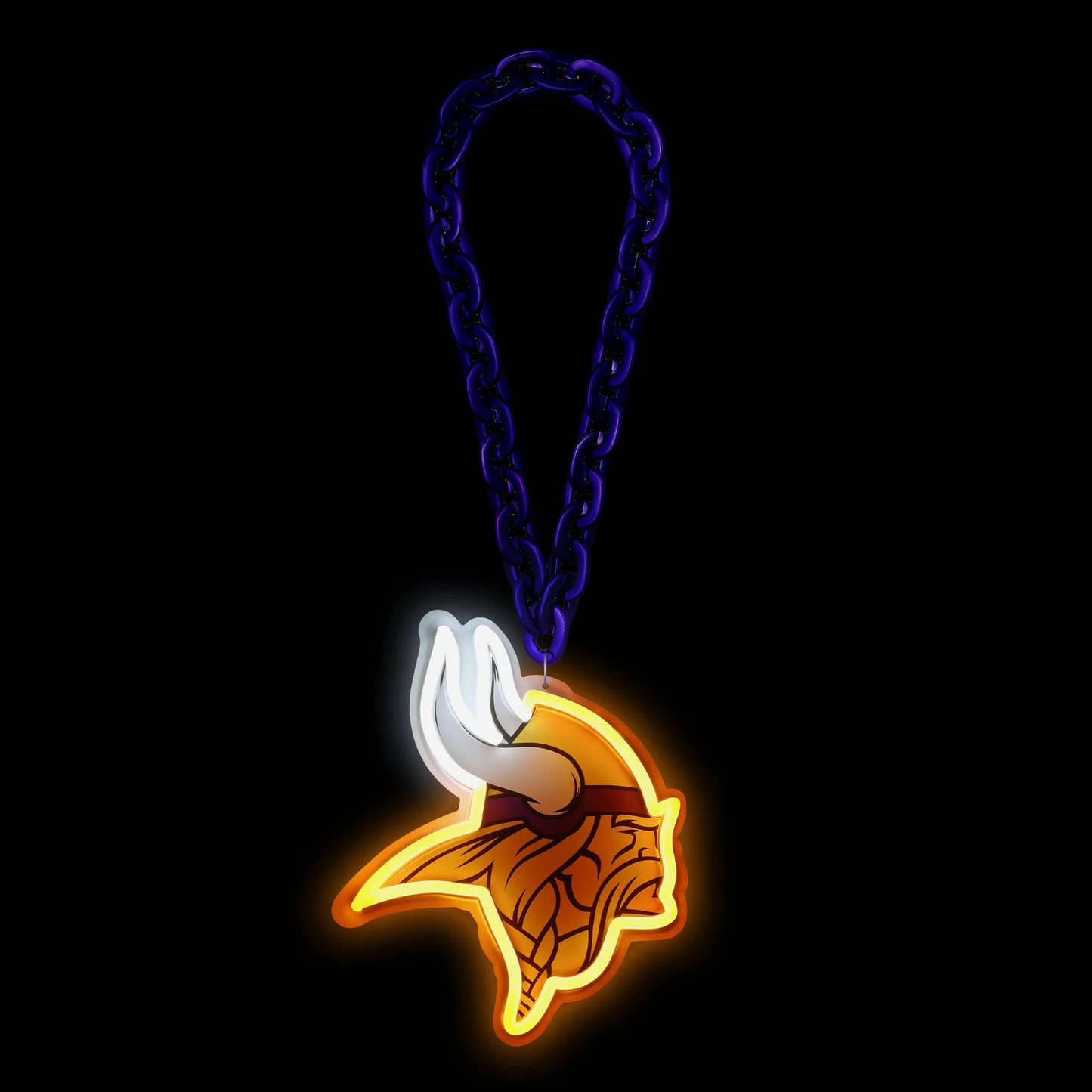 American football UV printed Minnesota Vikings Neon Light Up Big Logo Chain